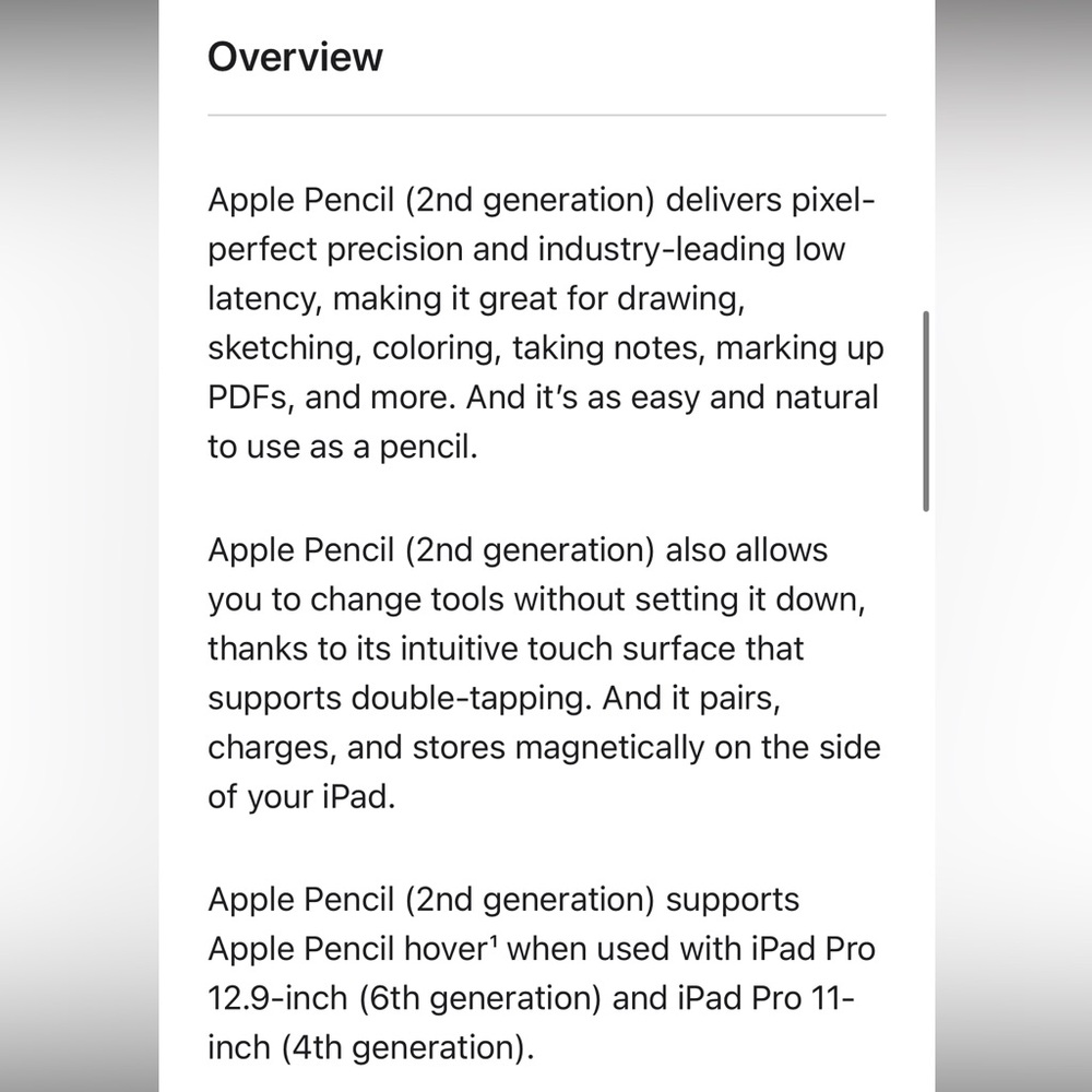 Apple Pencil (2nd Generation) - White - Picture 5 of 6